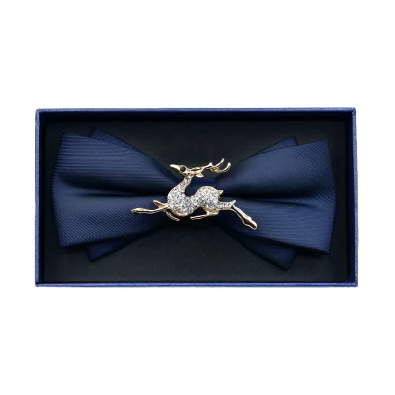 Men's Rhinestone Metal Matte Bow Tie