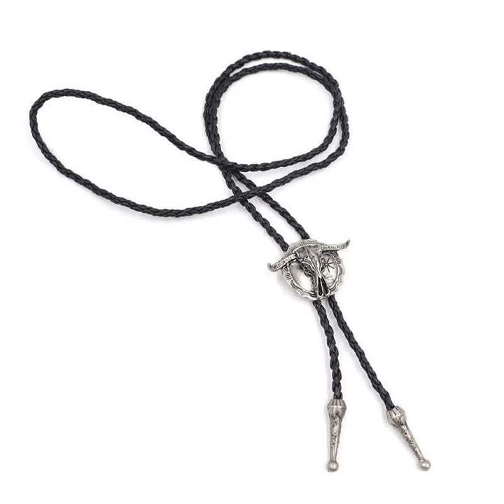 Wild Western Rodeo Bull Head Bolo Tie