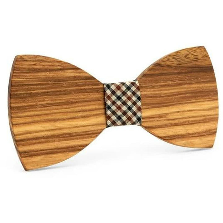 Men's Natural Wood Grain Wooden Bow Tie