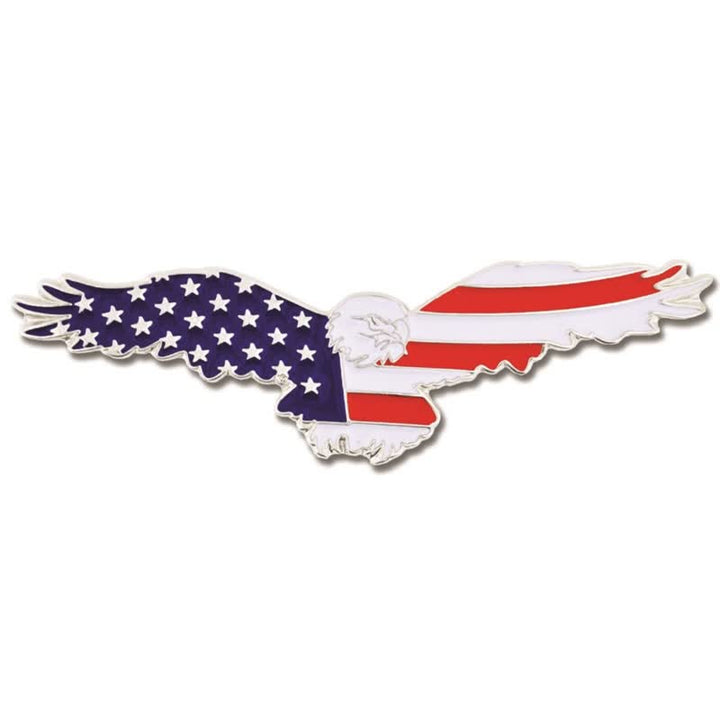 Men's Enamel American Flag Vulture Brooch