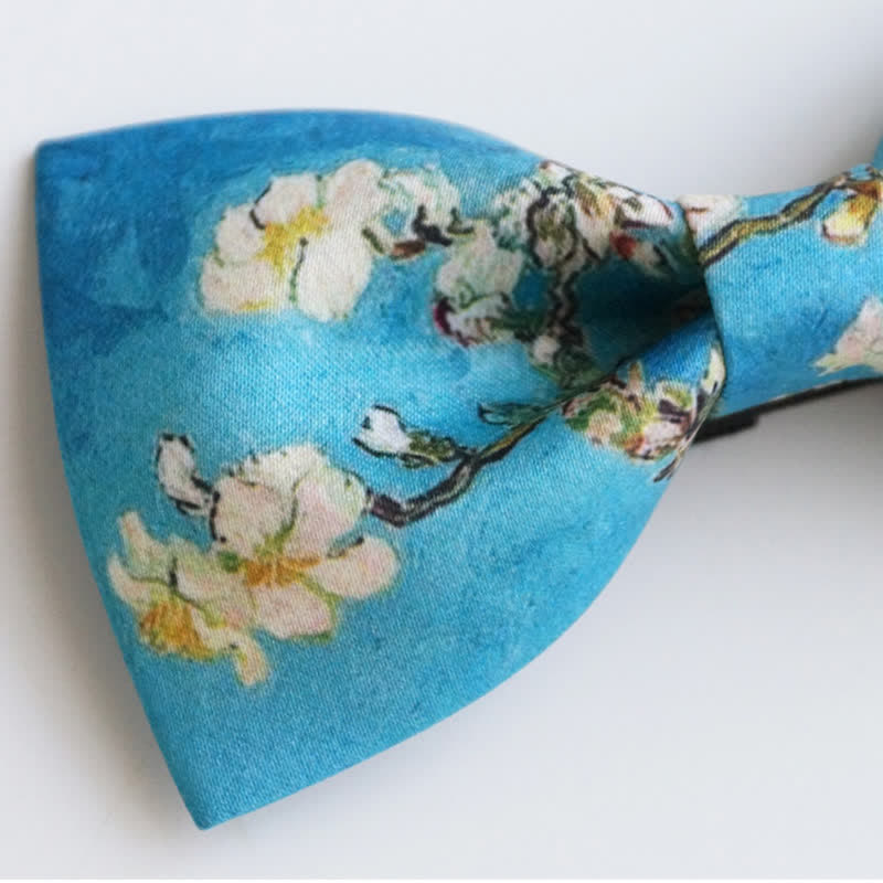 Men's Almond Blossom Tree Art Bow Tie