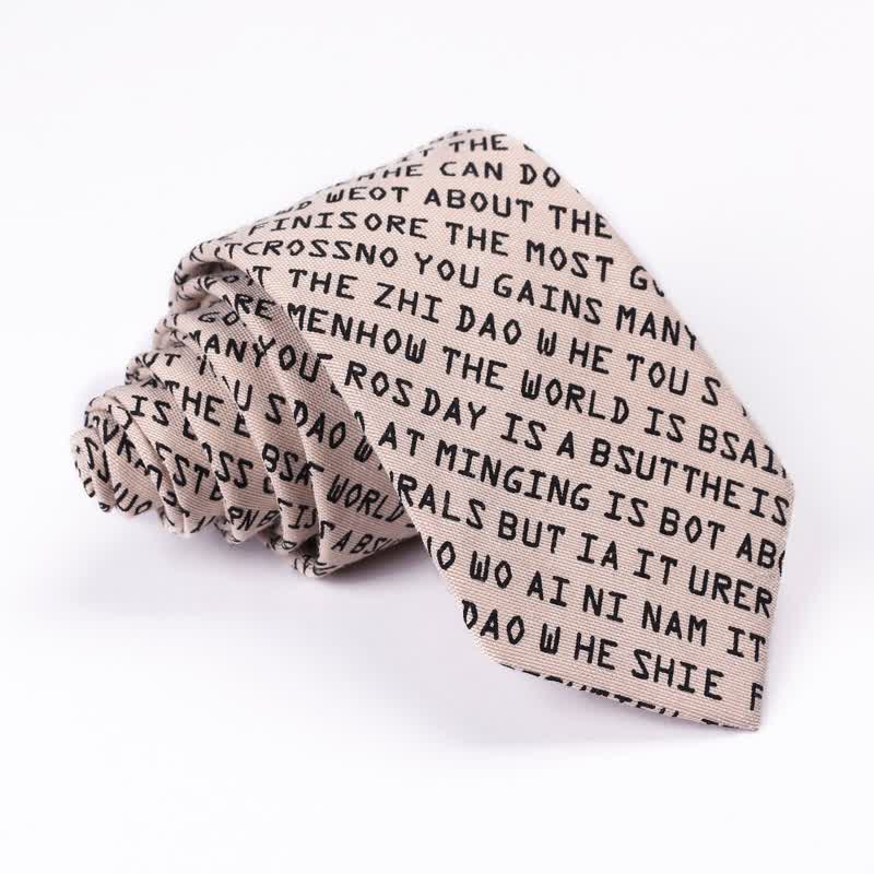 Men's Creative Casual English Letter Necktie