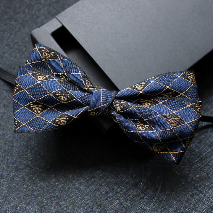 Men's Abstract Pattern Double Layers Bow Tie