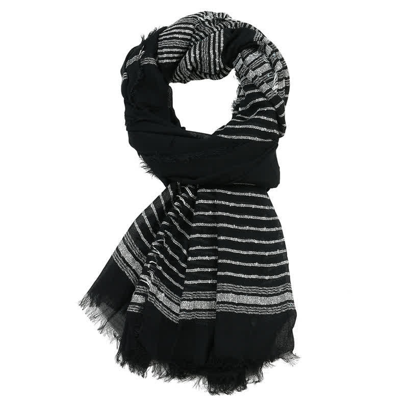 Men's Causal Horizonal Striped Soft Scarf