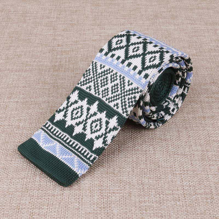 Men's Exotic Skinny Knitted Necktie