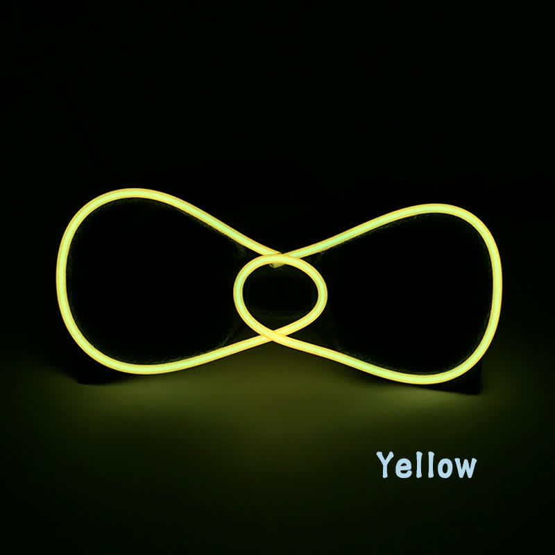 Flashing Round LED Glowing Bow Tie