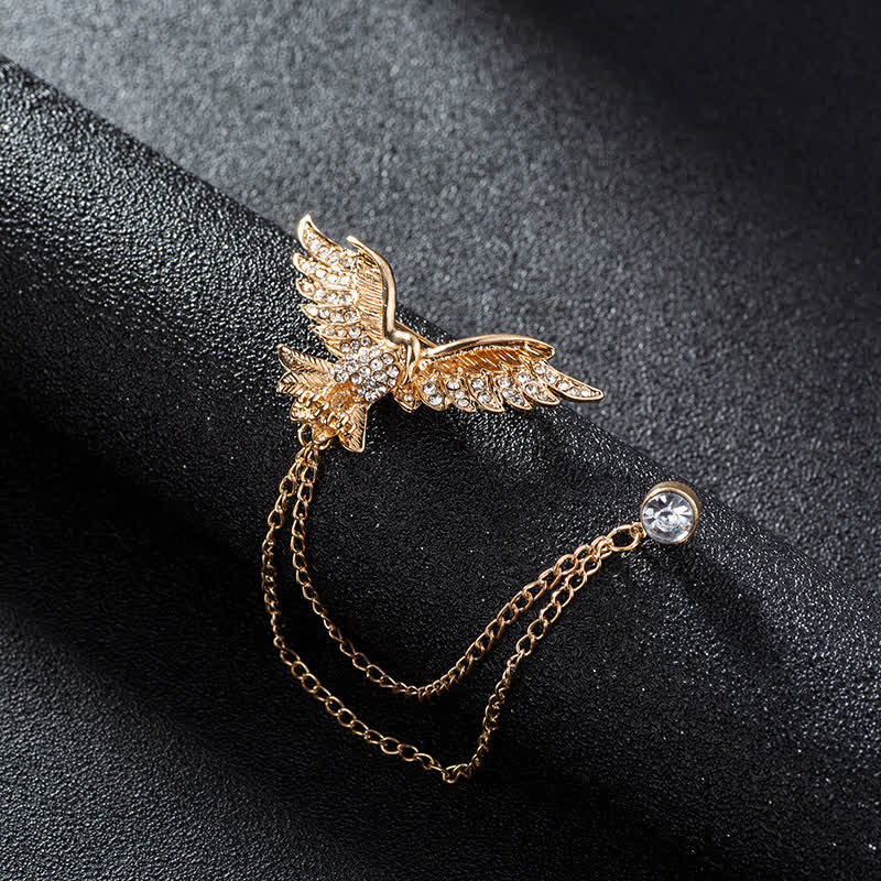 Men's Flying Eagle Chain Brooch