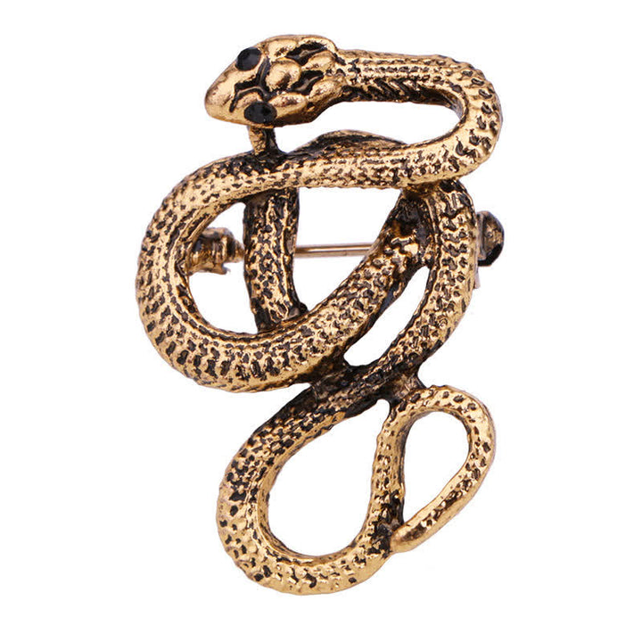 Men's Bending Creep Cobra Snake Brooch