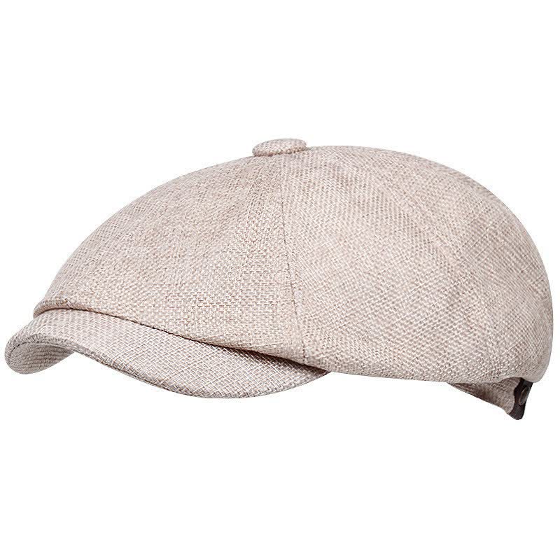 Leisure Flat Newsboy Octagonal Beret Cap - Beige - M (22"-22 7/8") - image 3