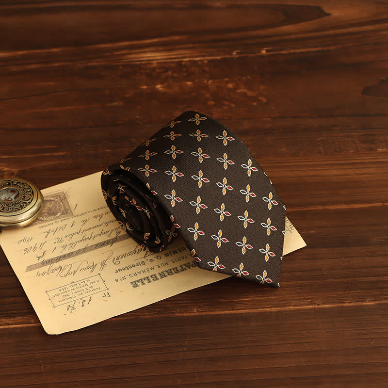 Men's Coloful Geometric Prints Necktie - Gray - image 3