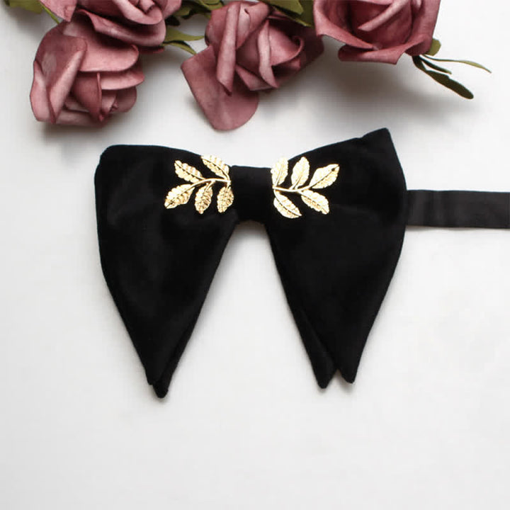 Men's Charming Velvet Oversized Pointed Bow Tie