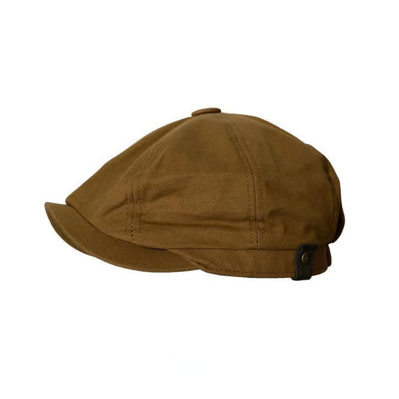 British Newsboy Cotton Octagonal Beret Cap