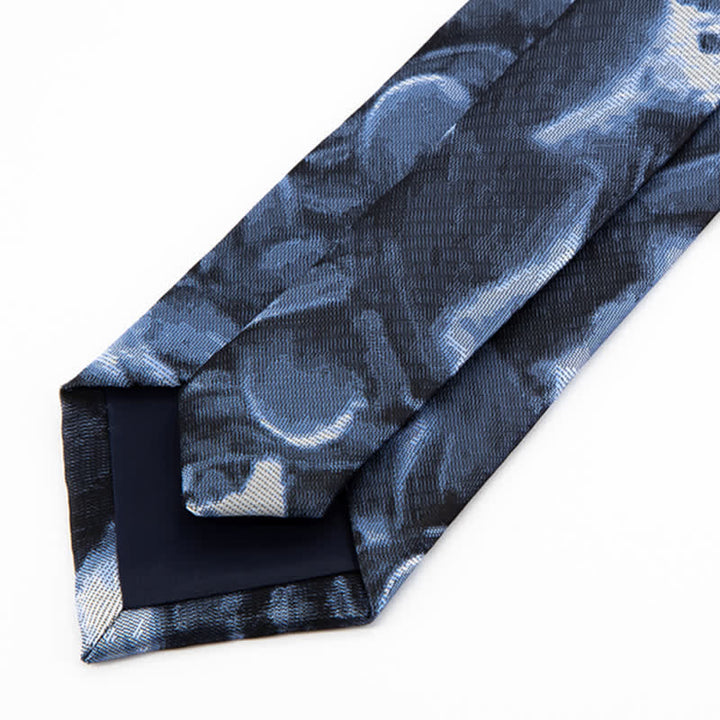 Men's Abstract Dark Blue Dreamworld Necktie - image 3