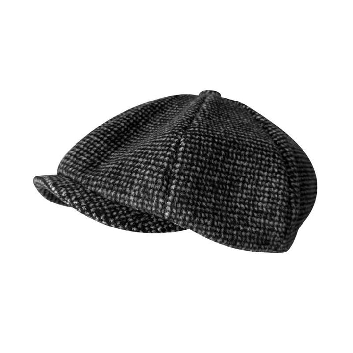 Tiny Checks Gatsby Beret Octagonal Cap