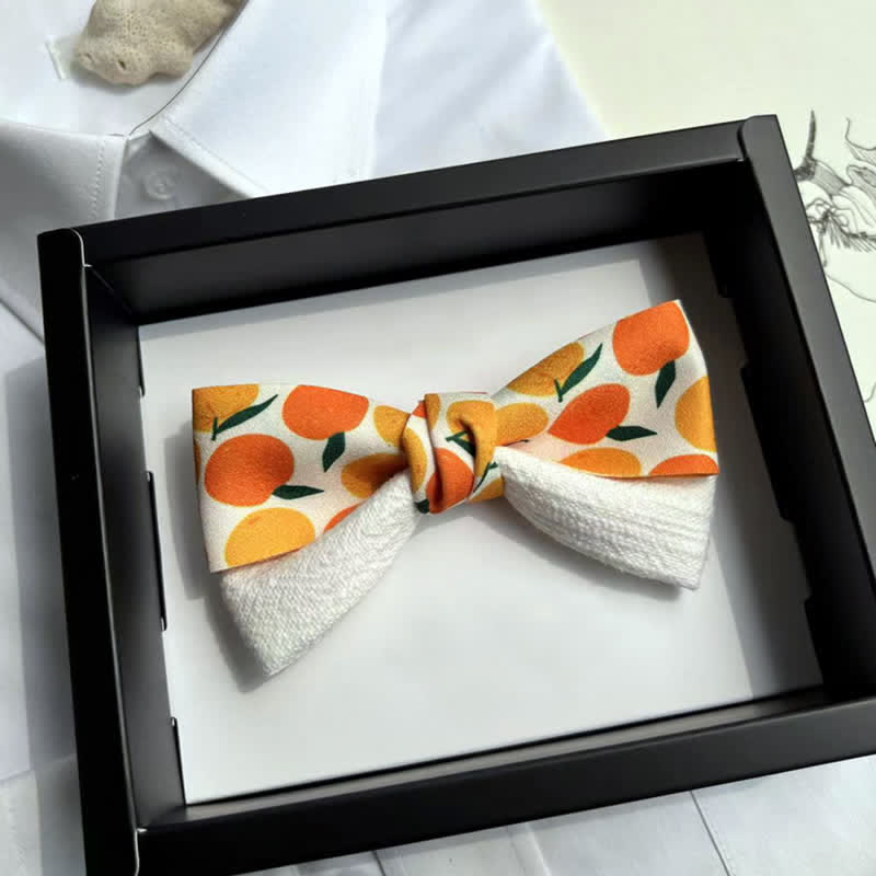 Men's Tropical Orange Fruit Bow Tie