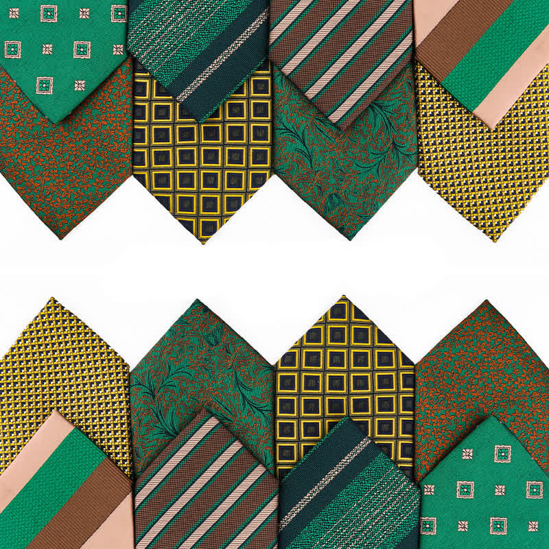 Men's Fresh Green & Yellow Series Necktie - image 0