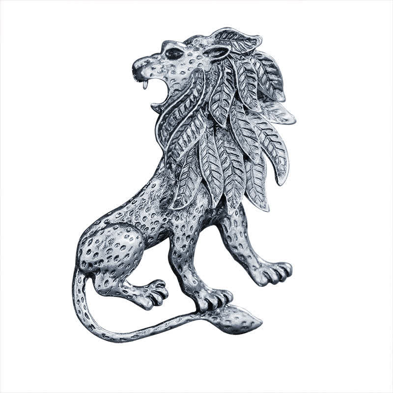 Men's Antique Retro Lion Brooch