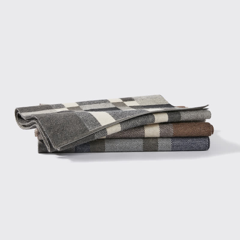 Men's Winter Classical Warm Plaid Stripe Scarf