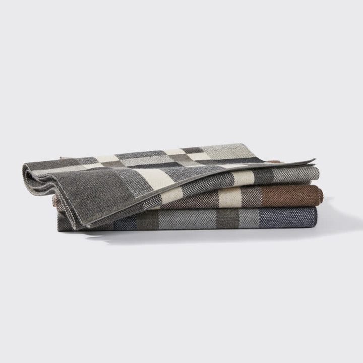 Men's Winter Classical Warm Plaid Stripe Scarf