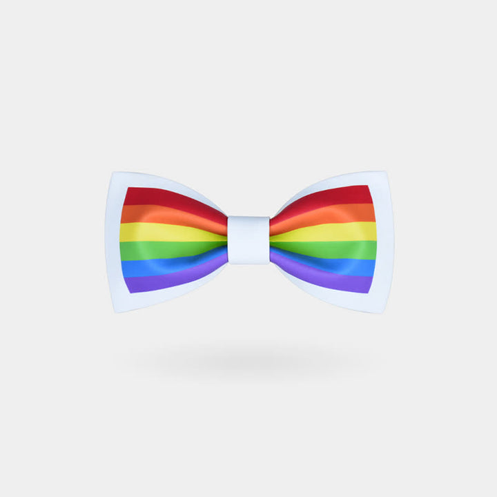 Men's Pride Flag Rainbow Stripes Bow Tie