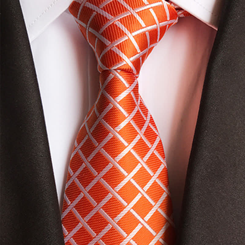 Men's Bright Woven Checked Necktie