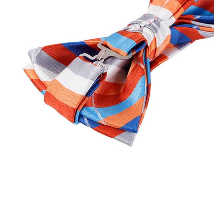 Men's Captivating Bright Striped Bow Tie