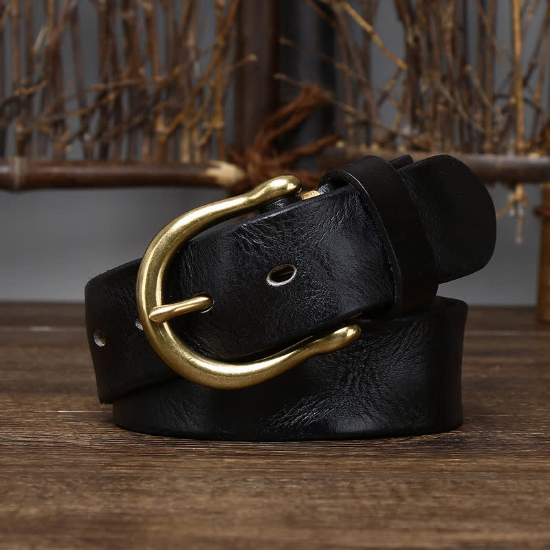 Men's Trend Worn-out Wrinkled Leather Belt