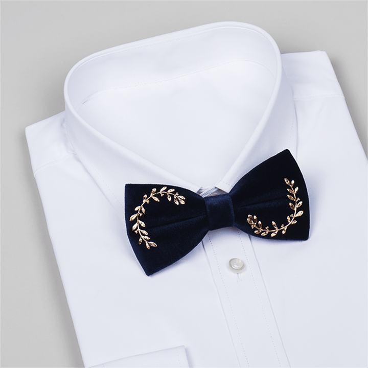 Men's Vine Leaves Velvet Bow Tie - image 6