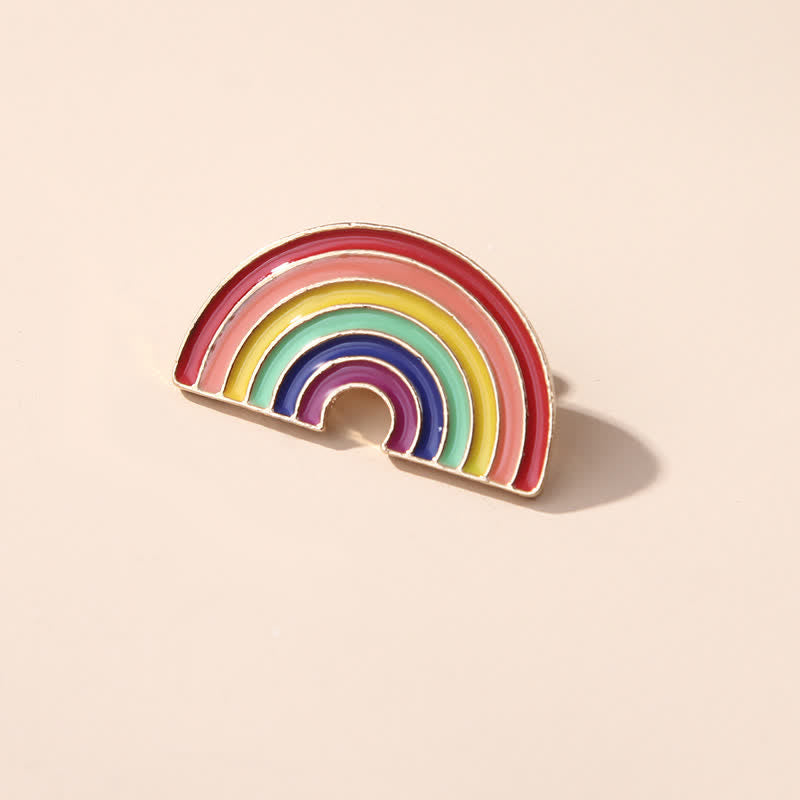 4Pcs Love Is Love Rainbow Flag Pride Brooch