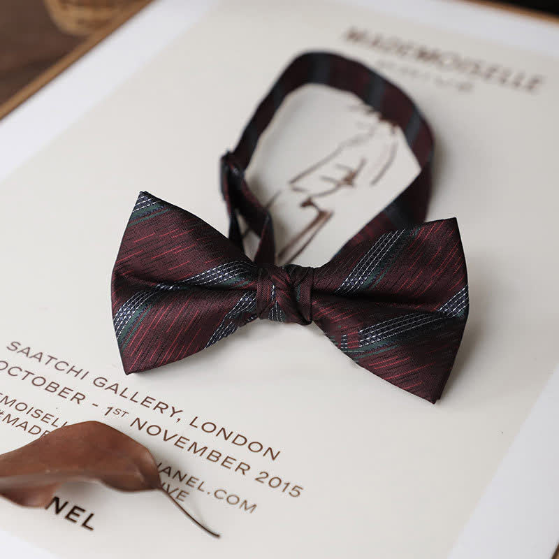 Men's Delicate Vintage Plain Bow Tie