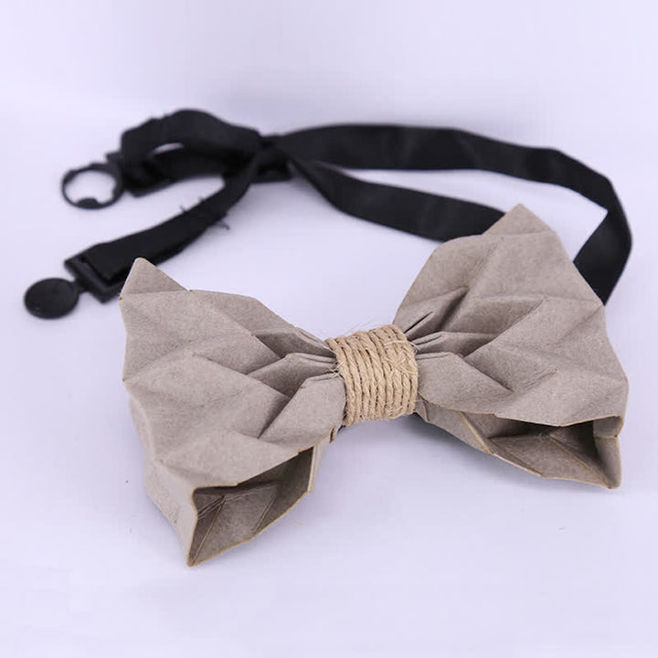 Men's Creative Environmental Kraft Paper Bow Tie