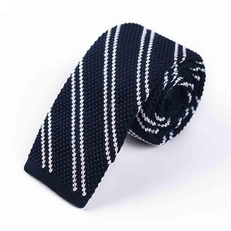 Men's Diagonal Striped Knitted Necktie