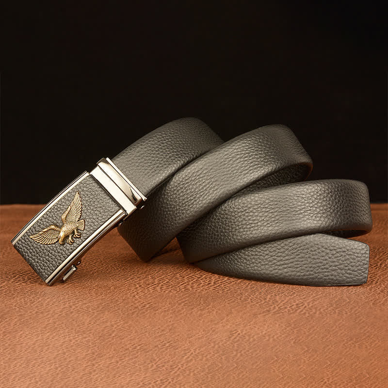 Men's Business Eagle Hawk Automatic Buckle Leather Belt