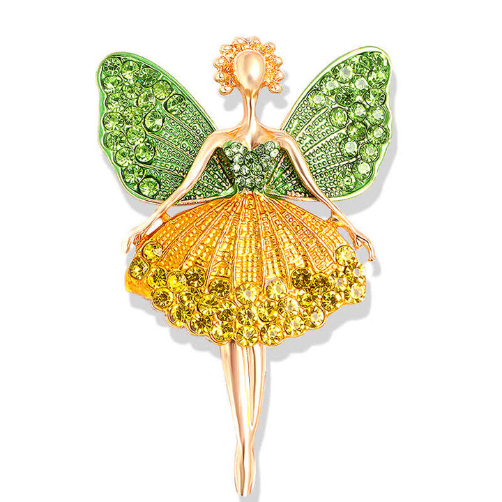 Women's Sparkly Dainty Dress Ballerina Brooch