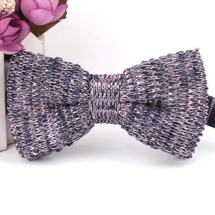 Men's Rustic Leisure Tie-dye Knitted Bow Tie