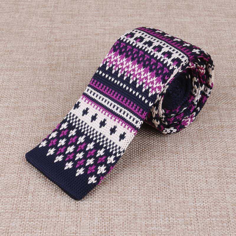 Men's Exotic Skinny Knitted Necktie