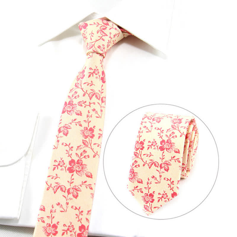 Men's Spring Time Tiny Floral Necktie