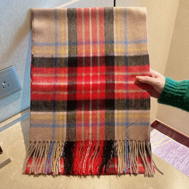 Unisex British Street Style Scotland Tartan Scarf