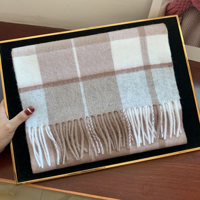 Unisex Lamb Edinburgh Big Warm Plaid Scarf - #32 - image 51