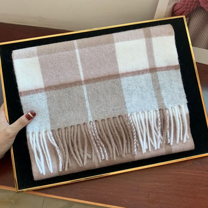 Unisex Lamb Edinburgh Big Warm Plaid Scarf - #32 - image 51