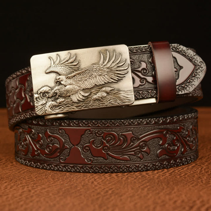 Men's Eagle Expanded Its Wings Leather Belt