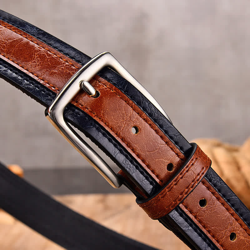 Men's Retro Floral Decorative Leather Belt