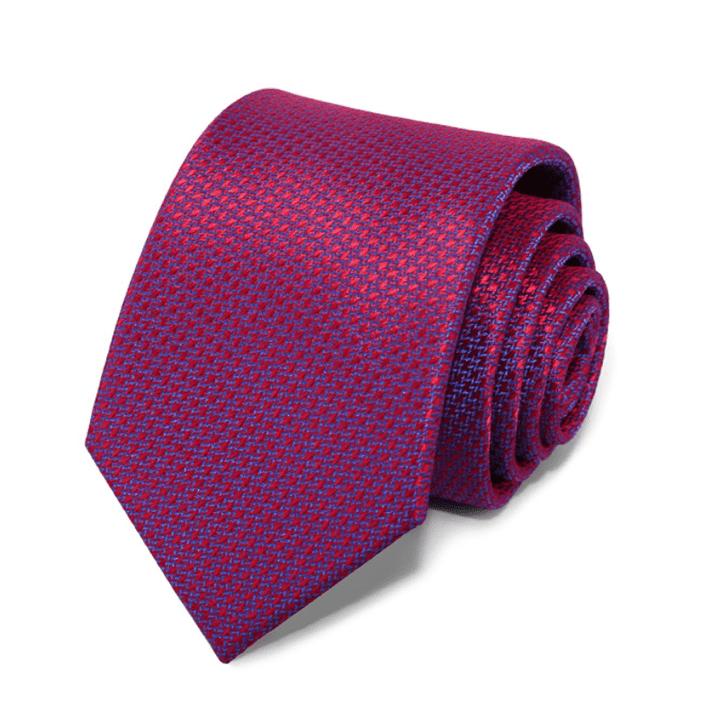 2Pcs Men's Noble Violet Red Gradient Necktie Set