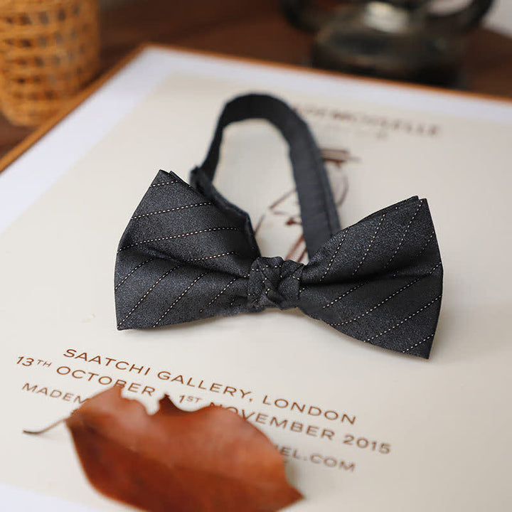 Men's Delicate Vintage Plain Bow Tie