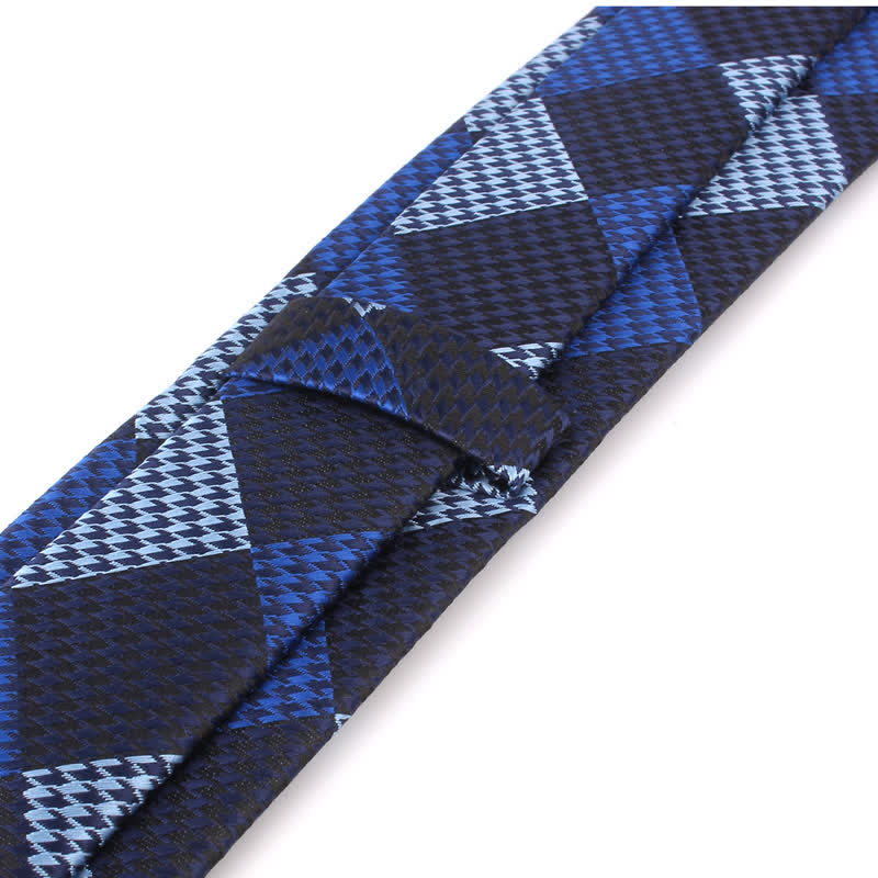 Men's Visual Patchwork Large Check Necktie