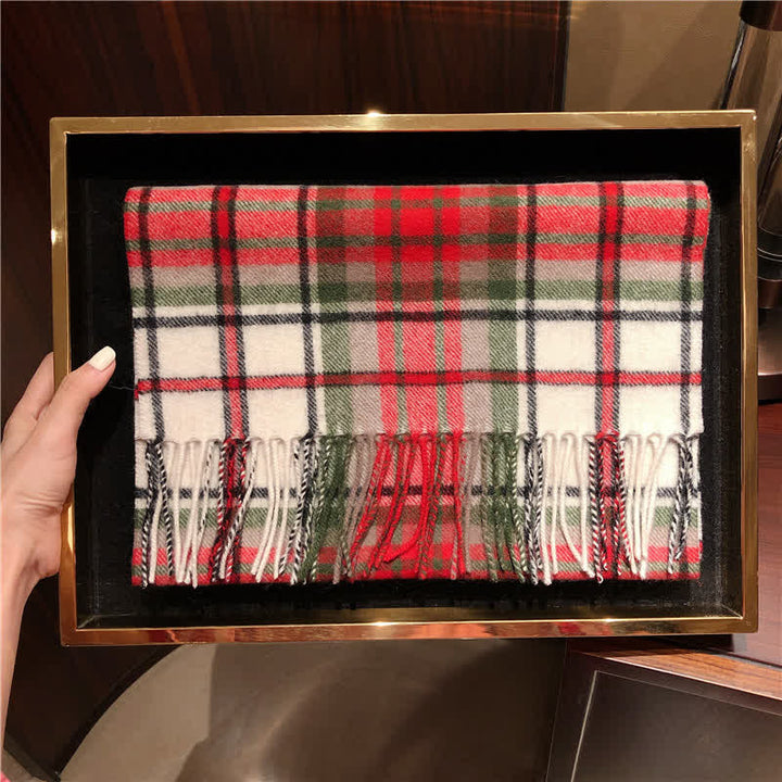 Unisex Lamb Edinburgh Big Warm Plaid Scarf - image 13