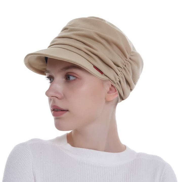 Women's Soft-Brimmed Hat Pleated Baseball Cap