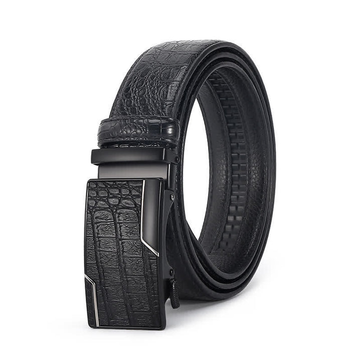 Men's Luxury Crocodile Skin Pattern Leather Belt