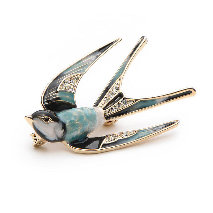 Women's Cute Enamel Swallow Brooch