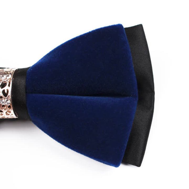 Men's Rhinestone Patchwork Velvet Bow Tie - image 3